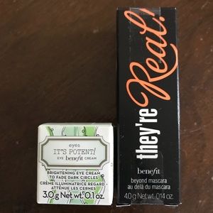 NIB sample sized Benefit eye cream and mascara